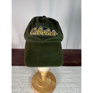 Cabelas Olive Green Embroidered Logo Baseball Cap Casual‎ Dad Hat